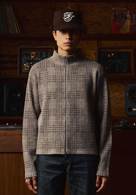 Plaid Zip Sweater