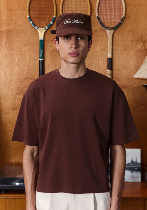 La casquette en coton brossé