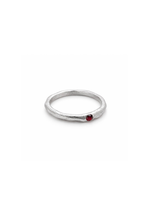 Thin Red Zircon- Ring