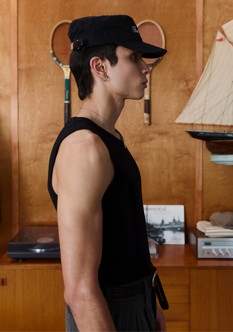 La casquette en coton brossé