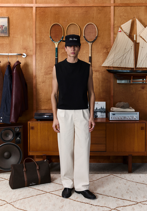 Le pantalon en coton ivoire