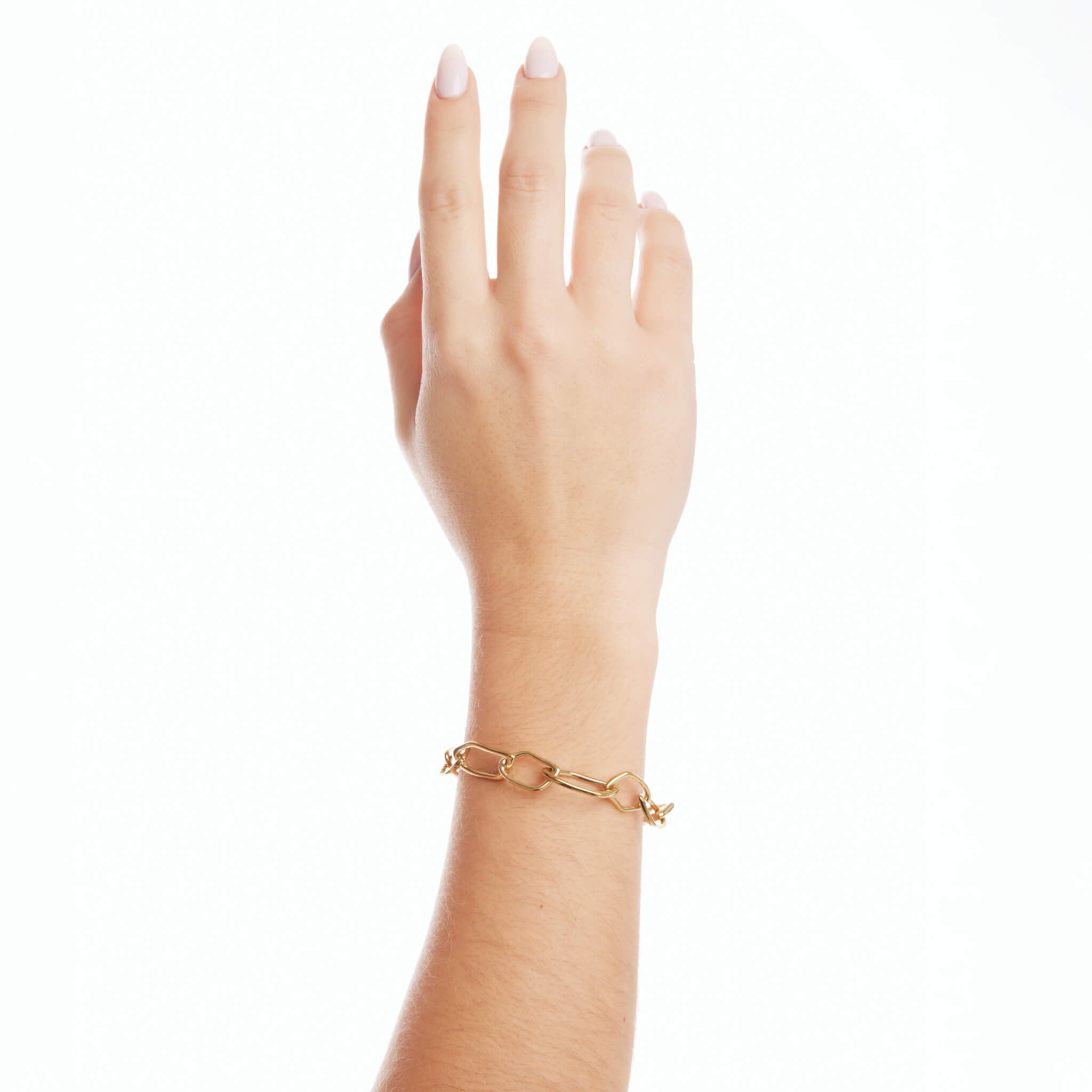 Dusk women's bracelet by Five Jwlry, from Alicia Moffet's collaboration. Features a series of rings with a fluid, organic design, including a bespoke clasp integrated into one of the rings for a unique allure. Available in 14k gold or silver, crafted from water-resistant 316L stainless steel. Hypoallergenic with a 2-year warranty.