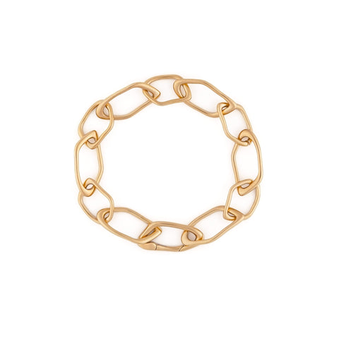 Dusk women's bracelet by Five Jwlry, from Alicia Moffet's collaboration. Features a series of rings with a fluid, organic design, including a bespoke clasp integrated into one of the rings for a unique allure. Available in 14k gold or silver, crafted from water-resistant 316L stainless steel. Hypoallergenic with a 2-year warranty.