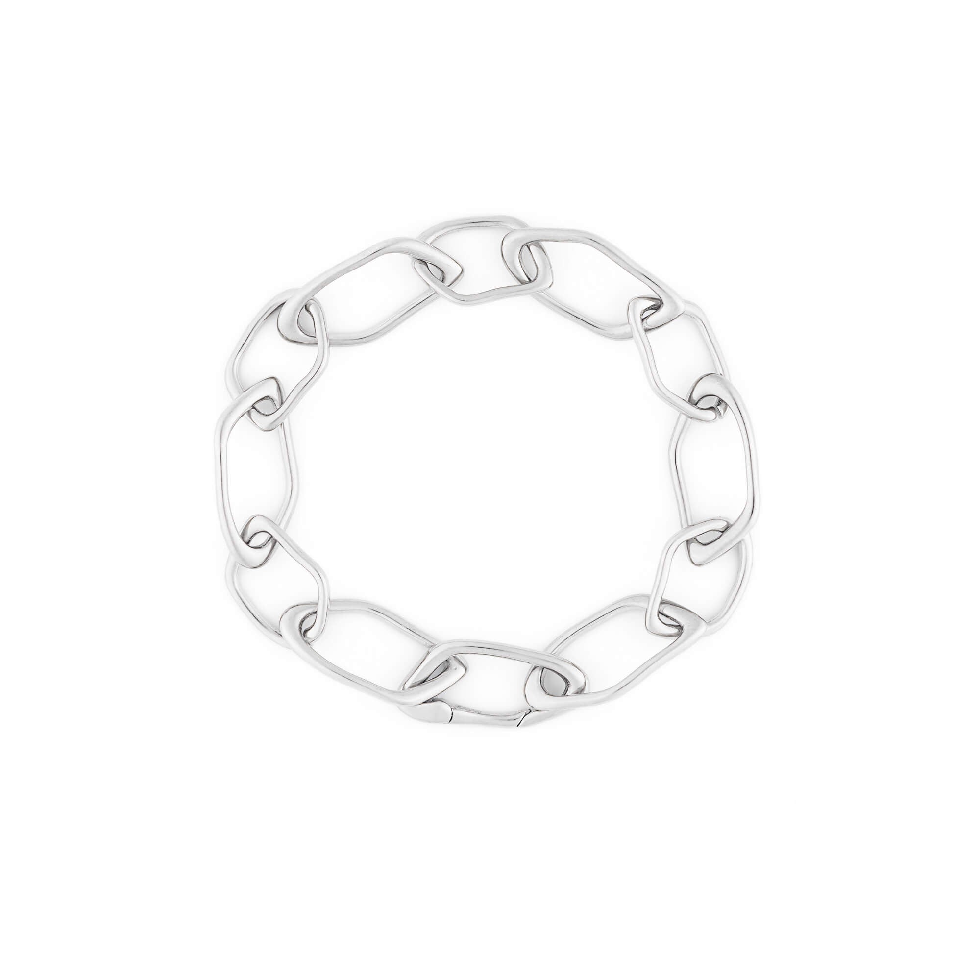 Dusk women's bracelet by Five Jwlry, from Alicia Moffet's collaboration. Features a series of rings with a fluid, organic design, including a bespoke clasp integrated into one of the rings for a unique allure. Available in 14k gold or silver, crafted from water-resistant 316L stainless steel. Hypoallergenic with a 2-year warranty.