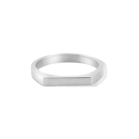 fj watches five jwlry jewelry jewel bijou minimalist ring anneau bague homme men femme women rectangular rectangle chevalière signet thin mince oze acier inoxydable stainless steel argent silver