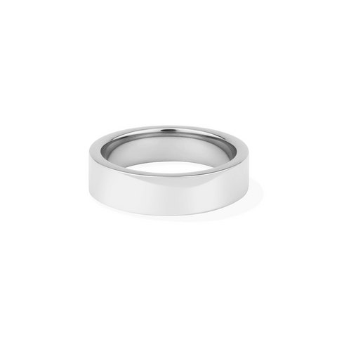 fj watches five jwlry jewel jewelry bijou minimalist band ring men wide flat engraved logo 6mm voje stainless steel jewelry acier inoxydable bague silver argent