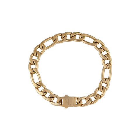 Berg men's bracelet by Five Jwlry, featuring a bold 9mm smooth figaro chain in 14k gold, made from water-resistant 316L stainless steel. Offered in sizes 20cm and 23cm. Hypoallergenic with a 2-year warranty.