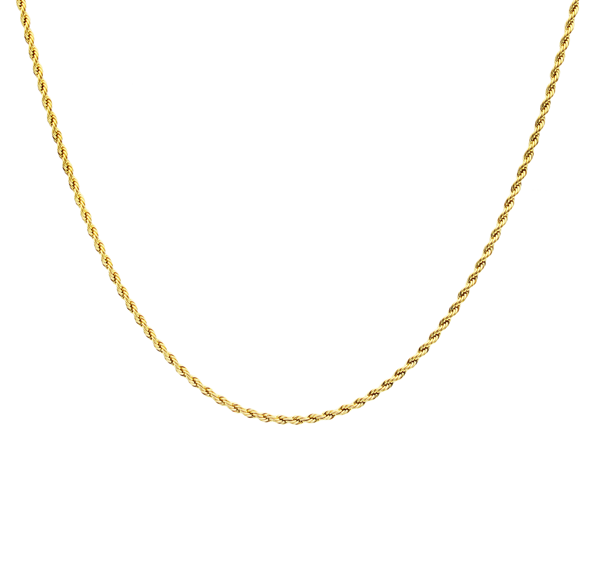 FJ Watches five jwlry jewel jewelry bijou Aven necklace collier French rope twisted torsadé corde chain 18k gold or women femme acier inoxydable stainless steel resistant eau water resistant montreal design canada