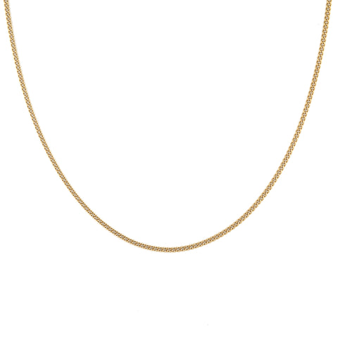 fj watches five jwlry jewel jewelry bijou loen necklace collier chain chaine thin mince fine stainless steel acier inoxydable or gold 14k 2mm curb gourmette men homme acier inoxydable montreal design canada water proof resistant eau